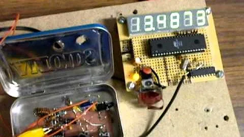 frequency counter attached to 40m receiver