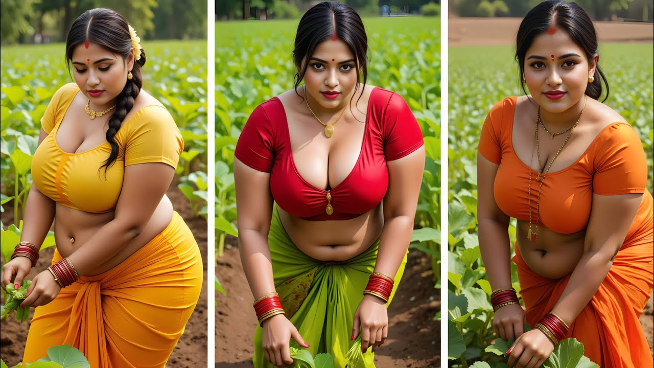Lookbook: Desi Woman Working in a Village Farm Field | Desi Vibes AI