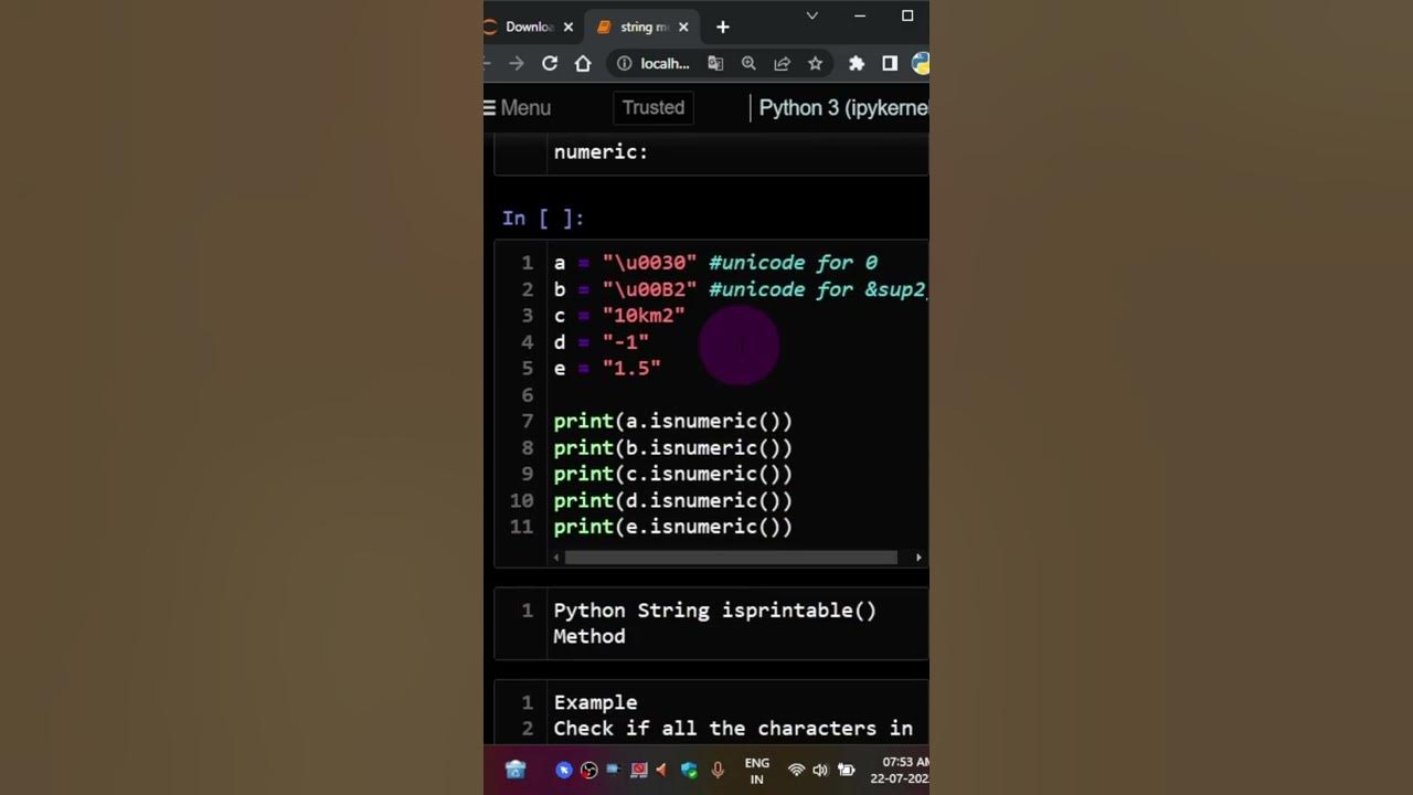isnumeric string method python english #python #shorts - YouTube
