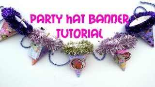 Party Hacks: How to Make a Party Hat Banner: Party Hat DIY & Party Decor