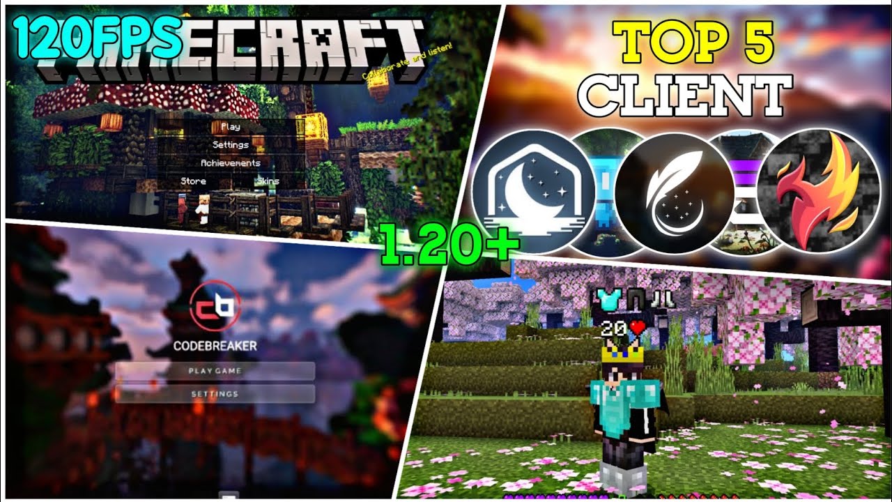 Top 5 best clients for minecraft pocket edition 1 20 fps boost