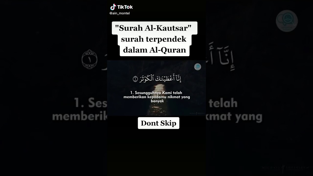Surah Terpendek Dalam Al Quran Youtube