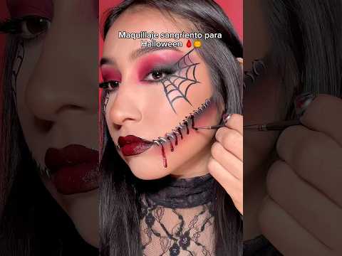 Maquillaje para Halloween 🩸🎃 #trucosdebelleza #halloweenmakeup #halloween #makeuptutorial #makeup