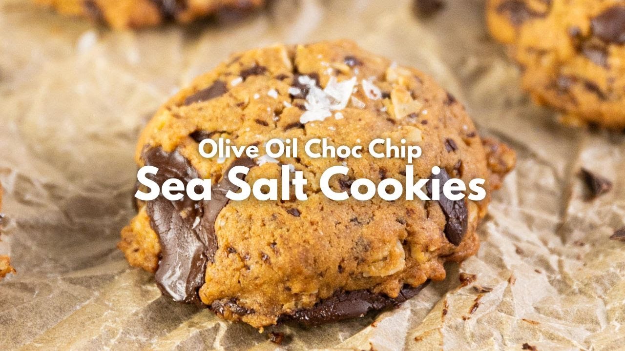 Olive Oil Choc Chip Sea Salt Cookies