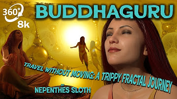 BUDDHAGURU:  VR/360 trippy mediation flight into fantasy fractal world 8k Original music