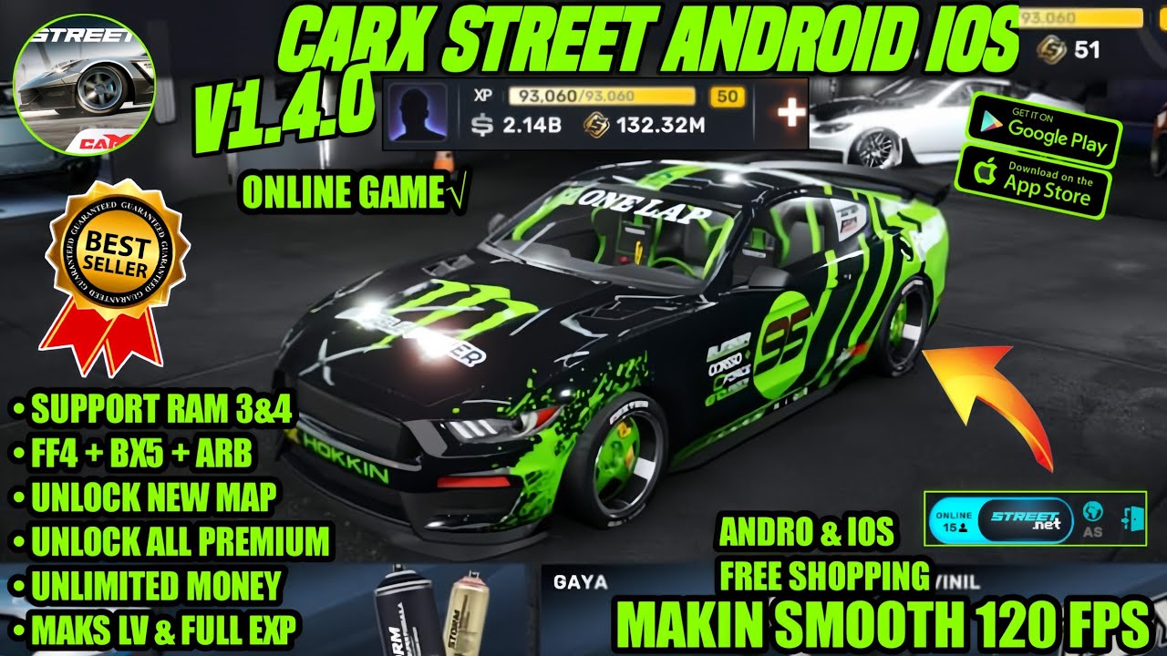 Update!! Carx Street MOD APK v1.4.0 GamePlay Unlimited Money