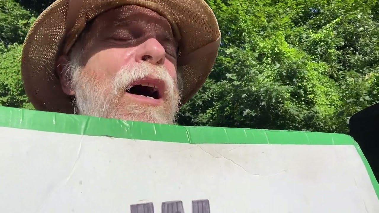 Watch Man With Sign, June 20, 02025 on YouTube Watch Man With Sign, June 20, 02025 on YouTube