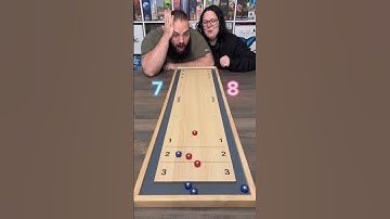 Shuffleboard On Your Table At Home?! We Love This Game! #boardgames #couple