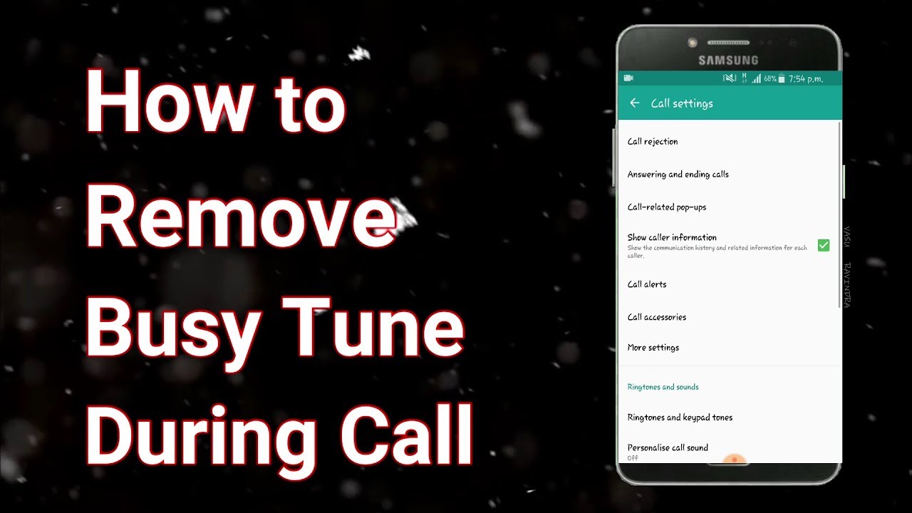 How To Remove Call Waiting Busy Tune During Call - Techno Vas - Youtube