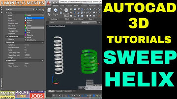 How to use Sweep and helix command in Autocad 3d #autocad3d #autodesk