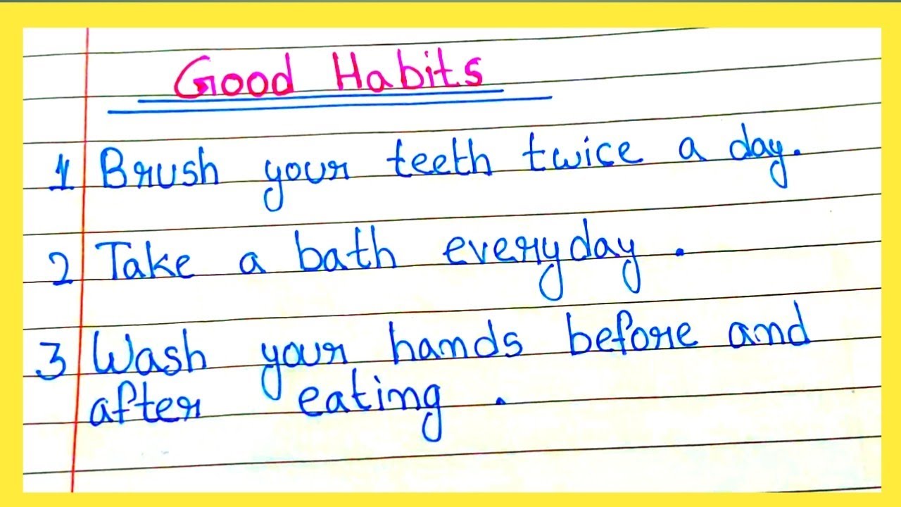 10 good habits for kids|| good habits for students|| 10 good habits ...