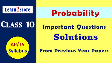 Probability 10th class Maths Important Questions TS AP
