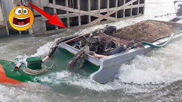 Cống 7 Cửa.Ghe Gỗ.Sà Lan Tăng Tốc vượt cống hấp dẫn kịch tính tại cống ngăn mặn TRÀ VINH