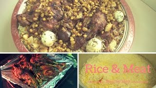 الطريقة الإماراتية ل عيش و لحم العزايم Traditional Emirati Rice and meat recipe