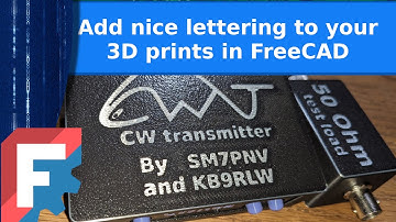 FreeCAD - Nice clean lettering on the surface of your prints