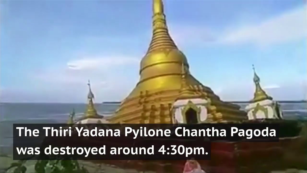 Video shows Myanmar pagoda collapse after heavy rainfall