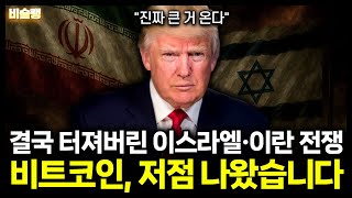 [긴급] 중동 전쟁 위기, 비트코인 엄청난게 터질겁니다.