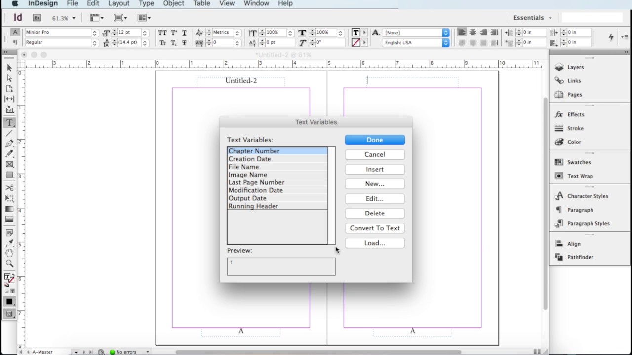 indesign master pages indesign master pages