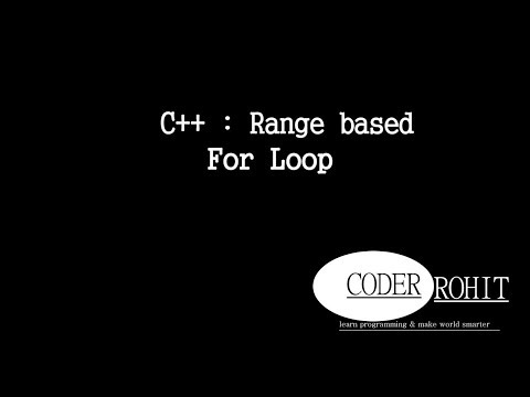 c++ : range based for loop in c++