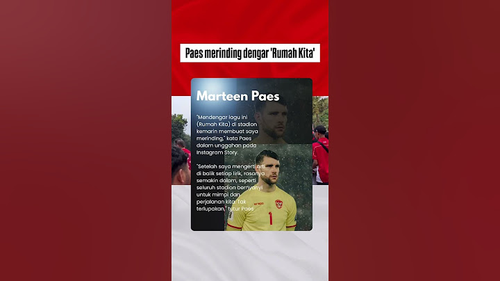 Paes Merinding denger lagu Rumah Kita dinyanyikan di stadion GBK #timnasindonesia #timnas