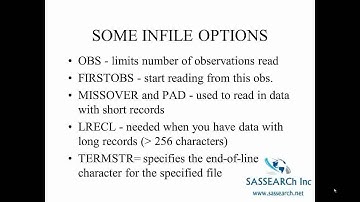 How to use SAS - Lesson 11 - Reading Data 2