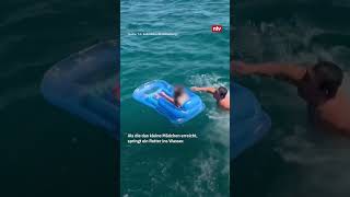 Immer wieder treiben Menschen auf aufblasbaren Matratzen aufs Meer hinaus 😐| #ntv