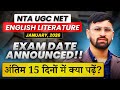 NTA UGC NET English Literature December, 2025-January, 2026 Date Announced😍! Last 15 Days Strategy 