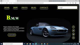 how to create bmw car website using html and css web design tutorial -1simple way