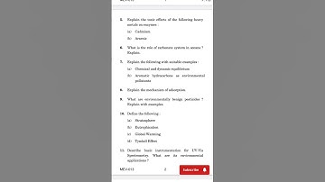 IGNOU MSCENV MEV 13 previous year question paper