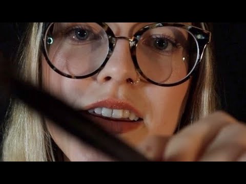 ASMR Doing Your Makeup - face brushing, hair clipping, tongue clicking, vertical orientation