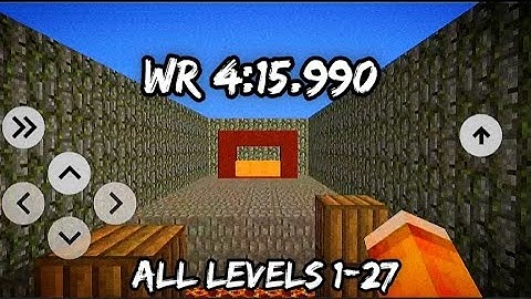 Speedrun Blocky Parkour 3D Full Game 1-27 Levels [WR] 4:15.990 Top 1