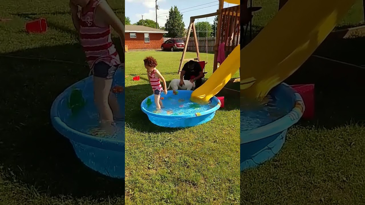 Me sliding in to a pool 
