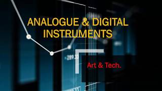 Difference between Analogue and Digital Instruments???