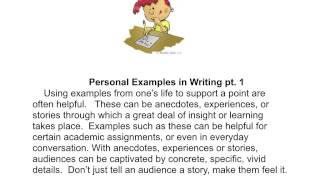 Exemplification and Illustration in Writing: Short Movie