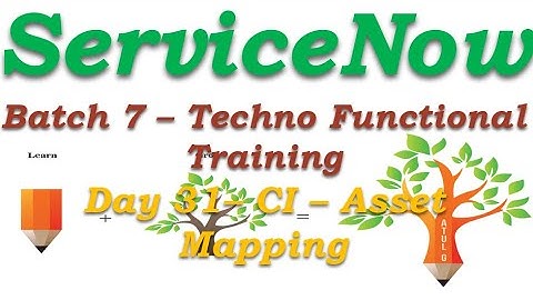 Batch 7 || Day 31 || CI -Asset Mapping -  CI Relationship  ||Techno Functional Training || San Diego