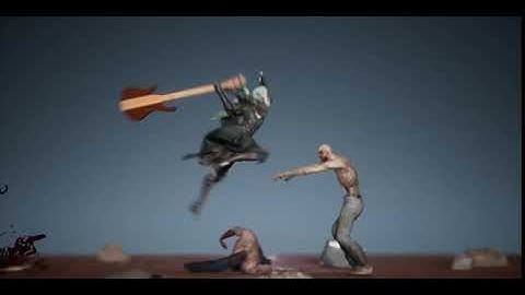 Zombie and metal (Rendered in Unreal Engine)