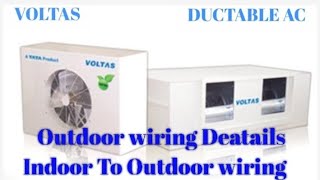 How to Voltas Ductable ac wiring connection  indoor to outdoor connection @hvac #Ductable ac