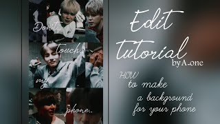 Watch me edit♡picsart♡kpop♡ how to make the background of your phone screenshot 5