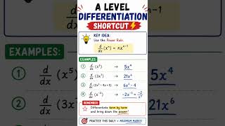 A Level differentiation shortcut #caieexam #maths