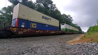 NS 1096 working the northbound stack train...horn greeting!!