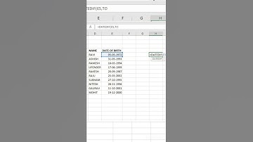 datedif formula in excel/how to calculate age in excel / #short video