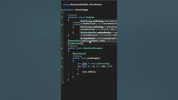 How to write simple benchmark in C# .NET 7.0