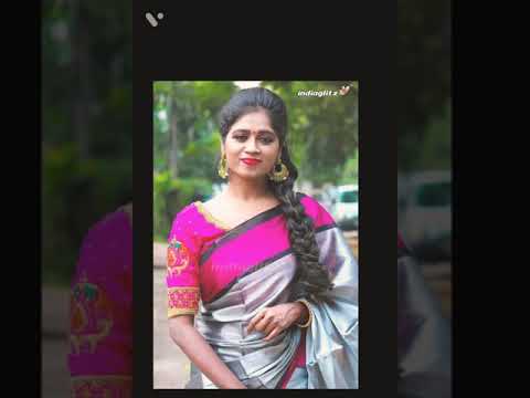 Actress Saranya Ravichadran red Lips,and Long hair closeup#actress