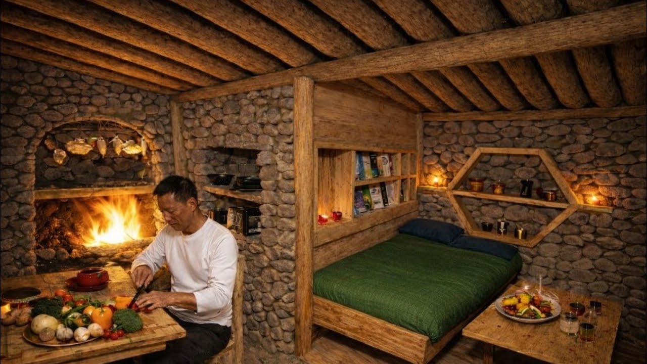 The bachelor's shelter, made in 100 days.