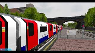 OpenBVE Central Line - 2009 Stock Departs North Acton screenshot 4