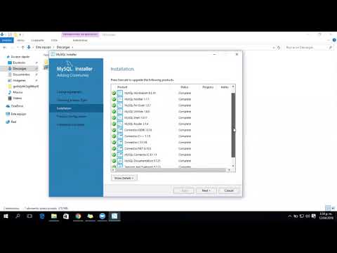 como instalar mysql server y workbench