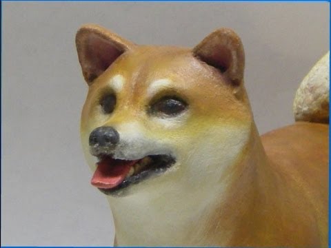 石粉粘土で柴犬を作ってみた Youtube