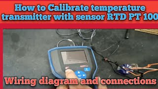 How to Calibrate Temperature Transmitter by HART 475 | How to calibrate RTD | RTD Wiring diagram