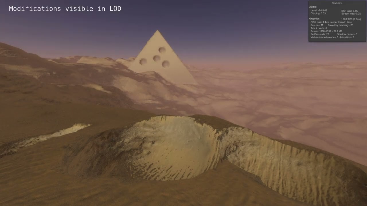 "Dual Deserts" - GPU Dual Contouring Implementation with Octree-based LOD + CSG Modelling