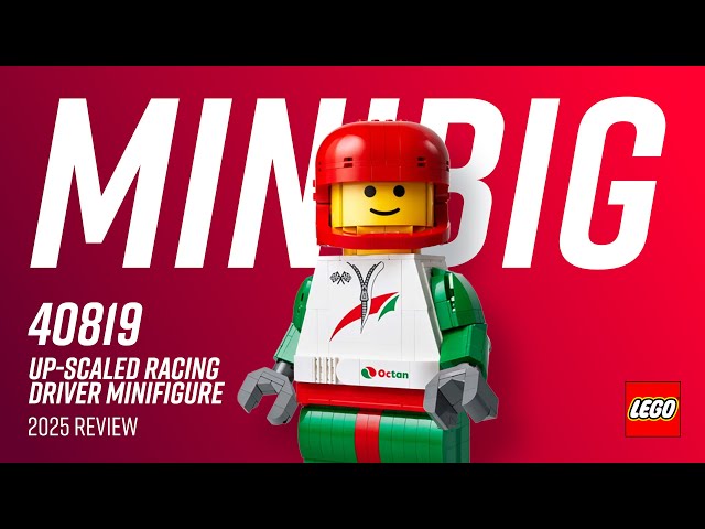 LEGO Up-Scaled Racing Driver Minifigure (40819) REVIEW - YouTube